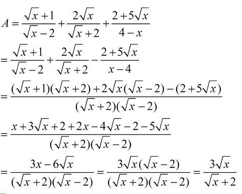 Cho biểu thức A. Rút gọn biểu thức A. Tìm x để A = 2. Tìm x nguyên để A là số nguyên